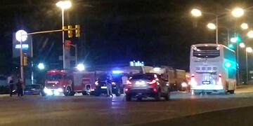 Amplio despliegue en el cruce, tras un accidente fatal