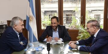 Gerardo Morales, Maximiliano Ferraro y Miguel Pichetto.