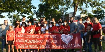 Actividad en la ciclovía para concientizar sobre cardiopatías congénitas