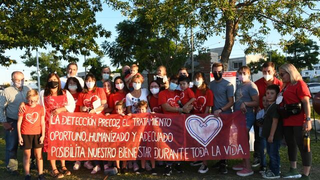 Actividad en la ciclovía para concientizar sobre cardiopatías congénitas (foto archivo=