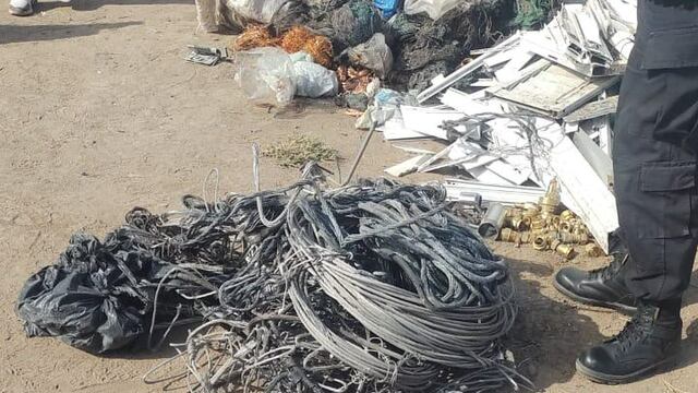 Material secuestrado en la chacarita