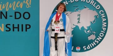 Lourdes Suriano, la vecina de Castelar, se trajo varias medallas de Ámsterdam.