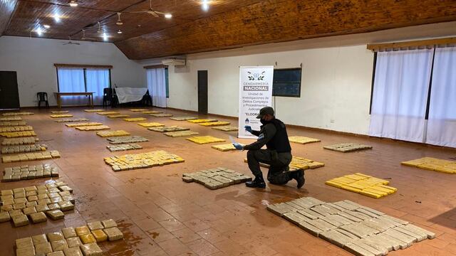 Tras realizar un rastrillaje incautó 910 kilogramos de marihuana