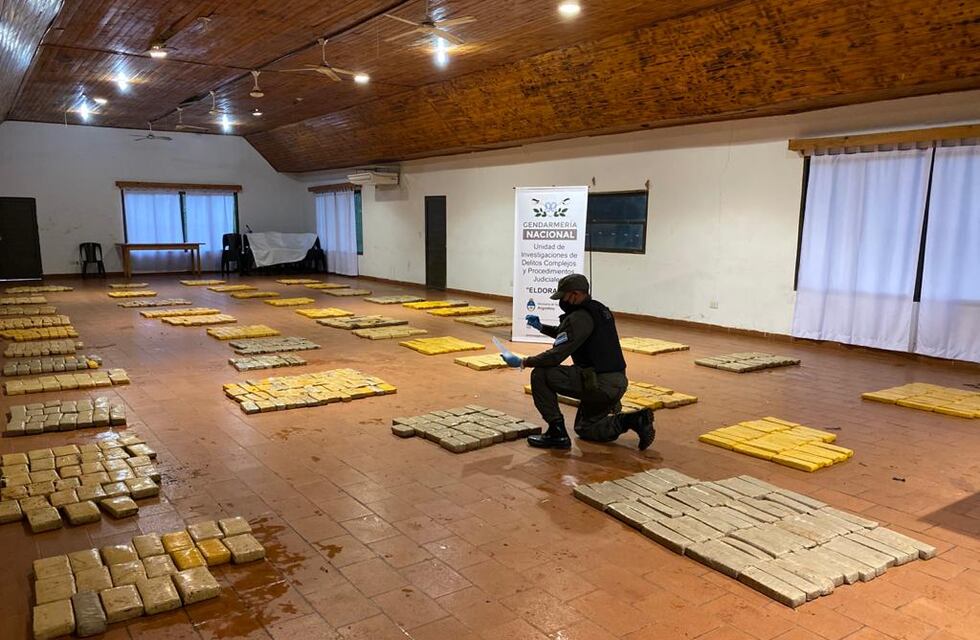 Puerto Iguazú: Gendarmería Nacional encontró casi una tonelada de marihuana escondida en un monte