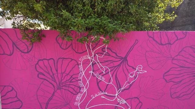 foto ilustrativa: Mural por el “Día del duelo gestacional y perinatal” en Rafaela