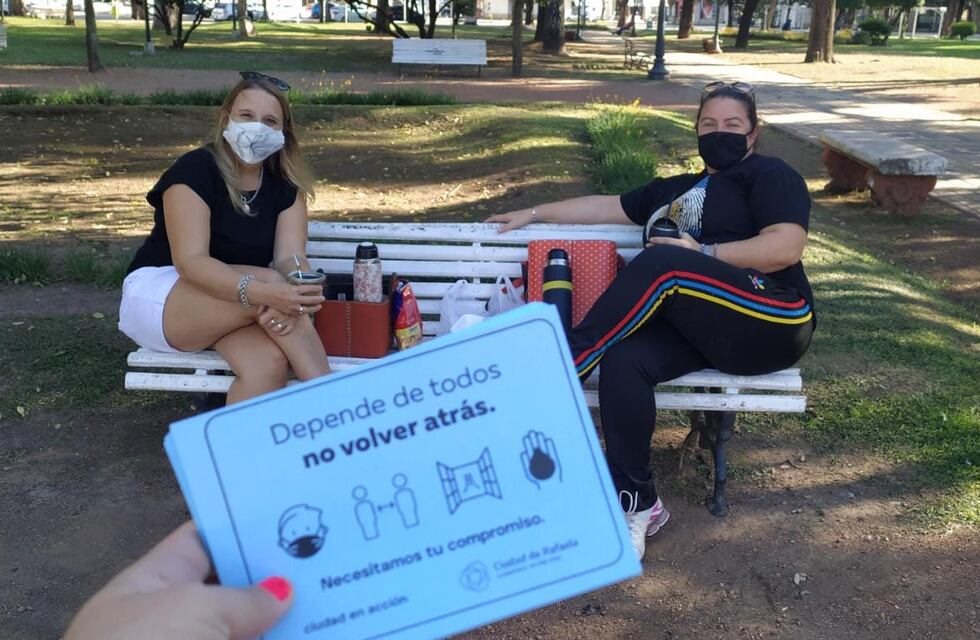 Cuarenta voluntarios concientizaron sobre medidas sanitarias en los espacios públicos
