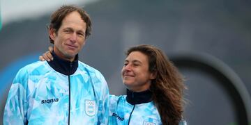 18-07-2021 Buenos Aires: Los veleristas Santiago Lange y Cecilia Carranza Saroli, ganadores del oro en Río de Janeiro 2016 en la clase Nacra 17, serán los "abanderados" de la nutrida delegación argentina en estos Juegos Olímpicos de Tokio.