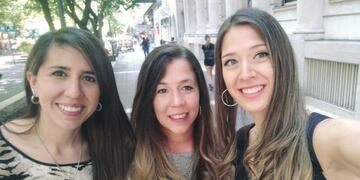 Belén, Cecilia y Paula, las diseñadoras del afiche de Vendimia 2021