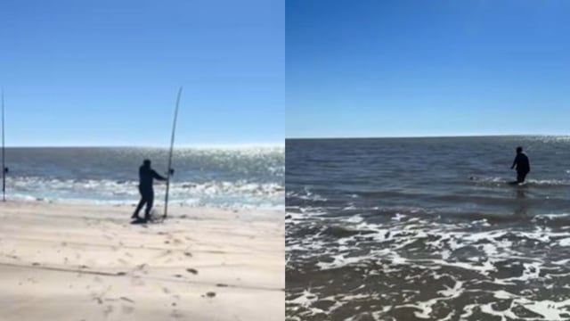 Un equipo de pesca capturó un particular ejemplar en San Clemente del Tuyú.