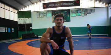 El cordobés Agustín Destribats será el representante argentino en la categoría 65 kilos de la lucha en los Juegos Olímpicos de Tokio. (Javier Ferreyra / La Voz)