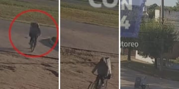 Carlos Savanz llevaba a M. en bicicleta y tapada con una caja de cartón