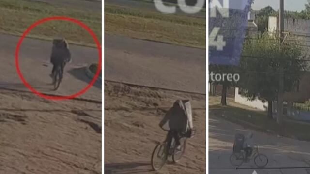 Carlos Savanz llevaba a M. en bicicleta y tapada con una caja de cartón
