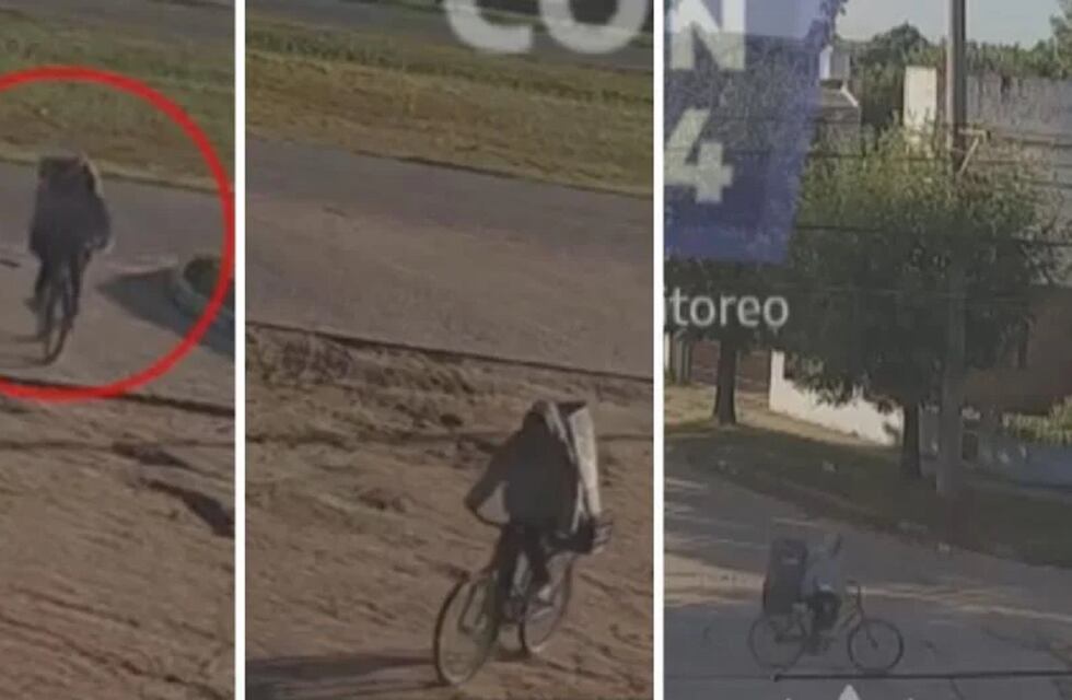 Carlos Savanz llevaba a M. en bicicleta y tapada con una caja de cartón
