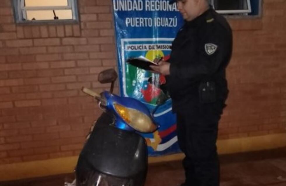 Recuperan una motocicleta robada en Wanda