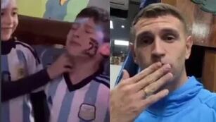 Dibu Martínez sorprendió a un nene en su cumpleaños