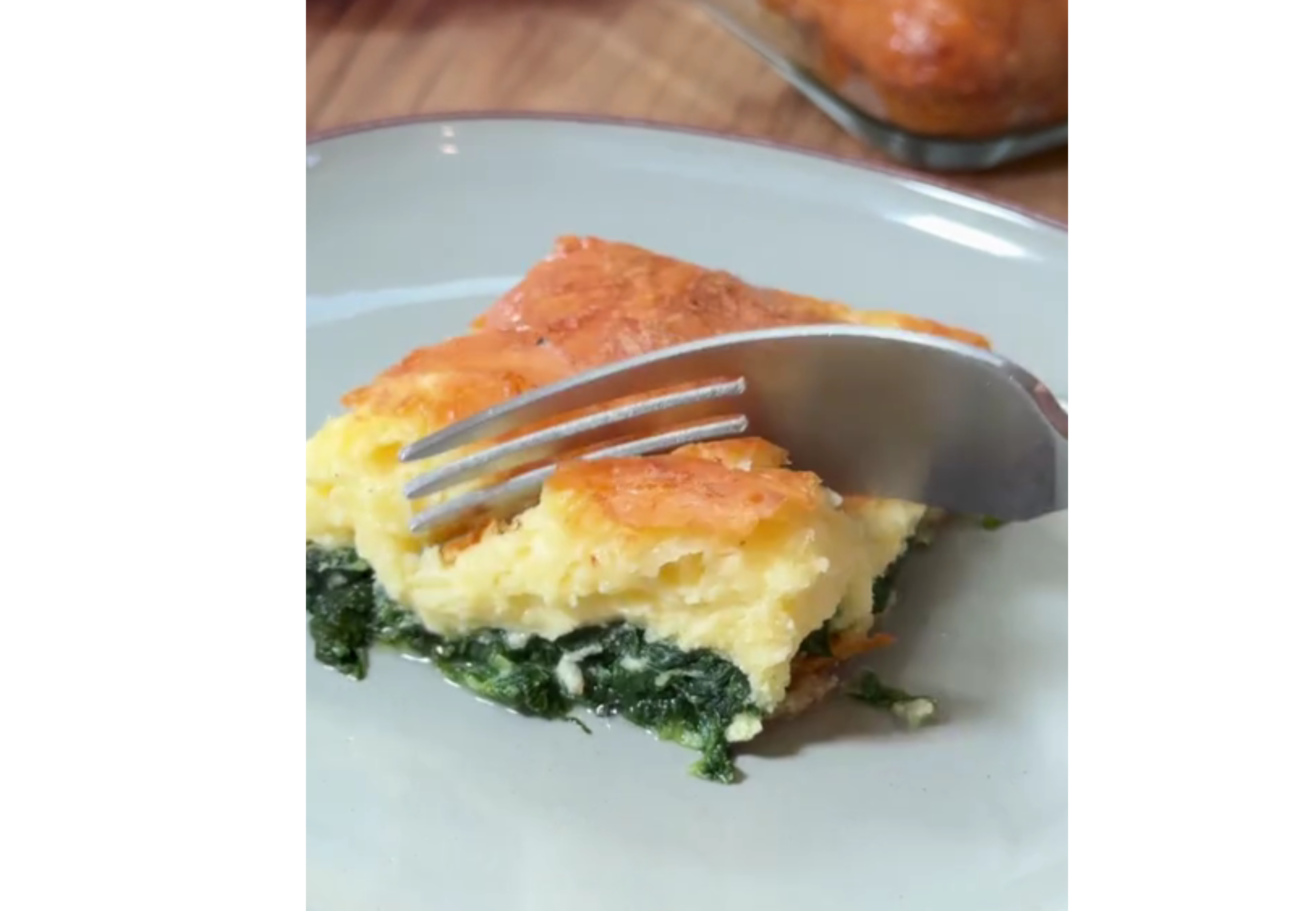 Este soufflé de espinaca es muy fácil de hacer.