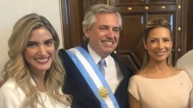 Sofía Pacchi junto a Alberto Fernández y Fabiola Yáñez.