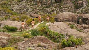 SIN ROPA. La maratón nudista ya es una tradición en Tanti (LaVoz/Archivo).