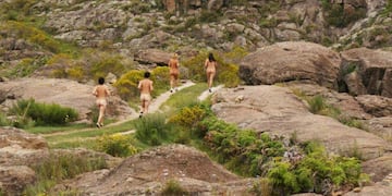 SIN ROPA. La maratón nudista ya es una tradición en Tanti (LaVoz/Archivo).