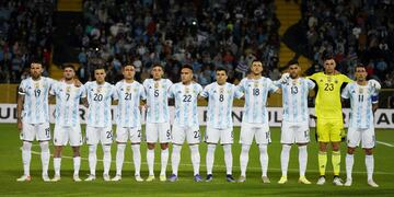 La formación de la Selección Argentina contra Uruguay.