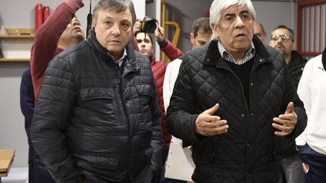 Hugo Moyano junto a "Yoyo" Maldonado, su mano derecha.