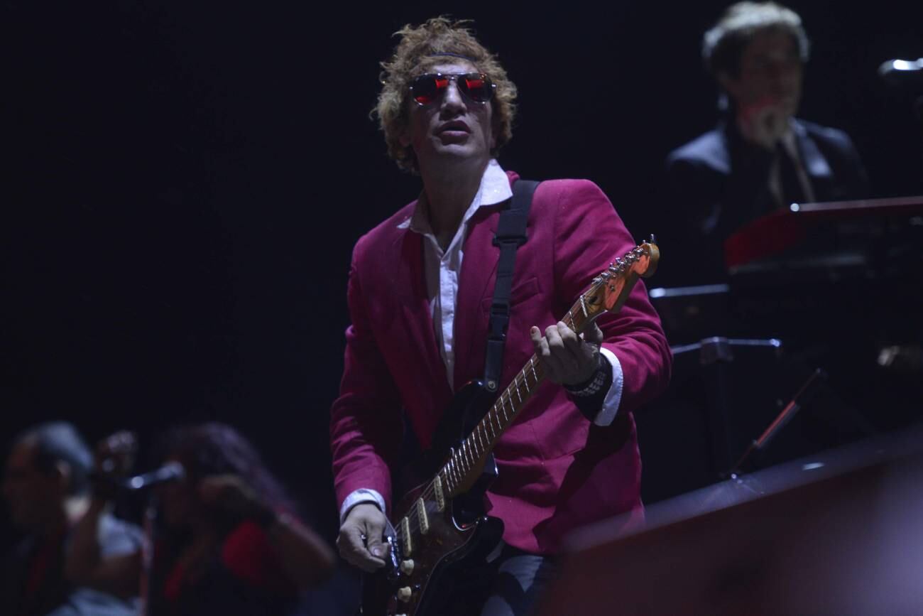 Pity Álvarez, durante el show de Viejas Locas en el Cosquín Rock 2014. (La Voz/ Pedro Castillo)