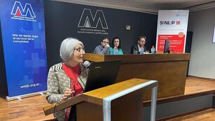 La Dra. Liliana Favaloro en un tramo de su conferencia