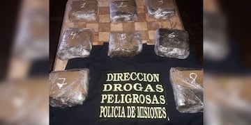Posadas: secuestraron una mochila con droga. Policía de Misiones