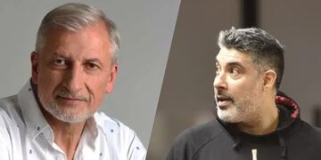 Héctor Campana, de Talleres, y Lucas Victoriano, técnico de Instituto; palpitaron el clásico desde el básquetbol.