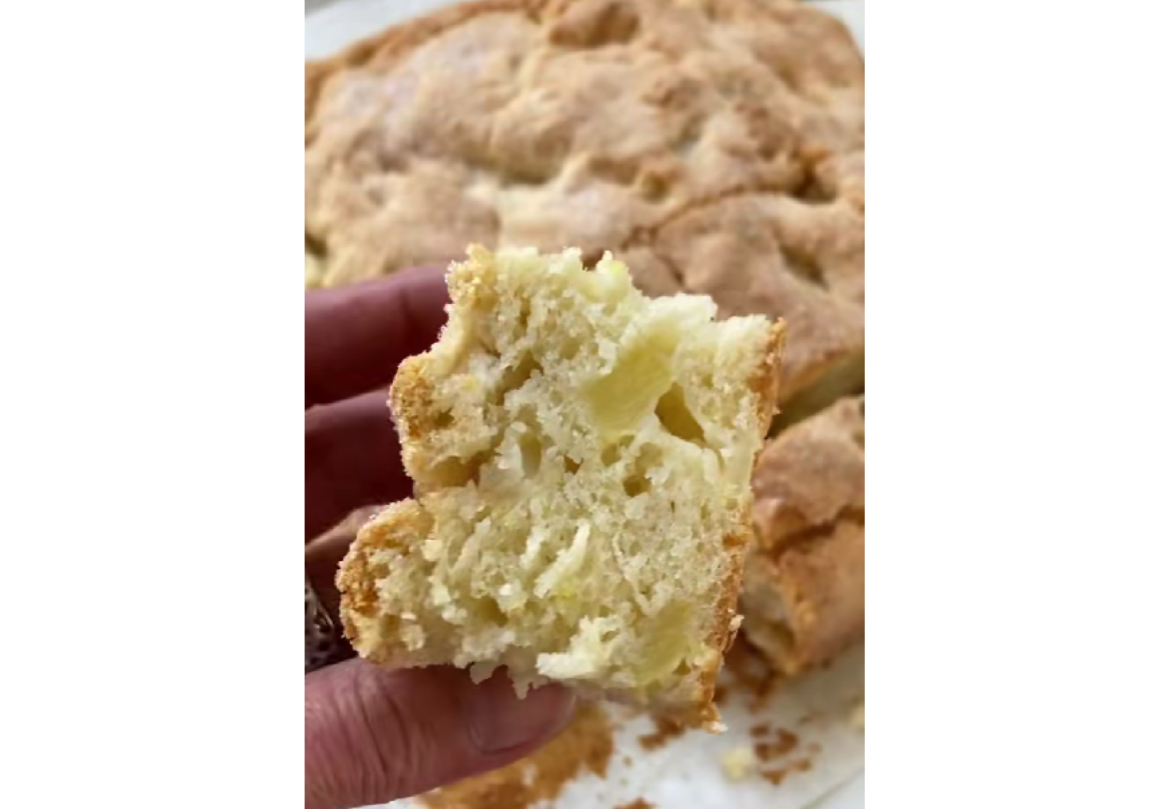 Así queda la torta por dentro.