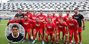 Darío Sala, ex arquero de Belgrano, en el equipo de las Leyendas edición 2022.