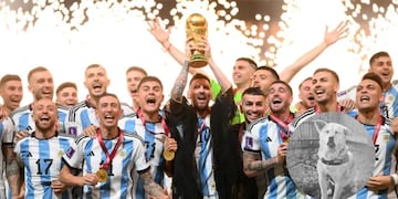 Locura por Argentina campeón del mundo: en Japón le pusieron la bandera argentina a Hachiko.