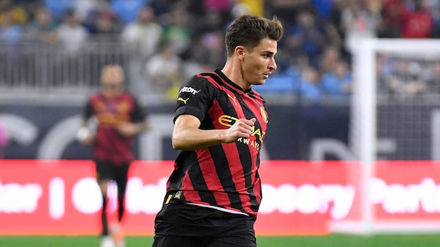 El cordobés Julián Álvarez en acción con la camiseta del Manchester City en el partido contra el América de México. (@ManCity)