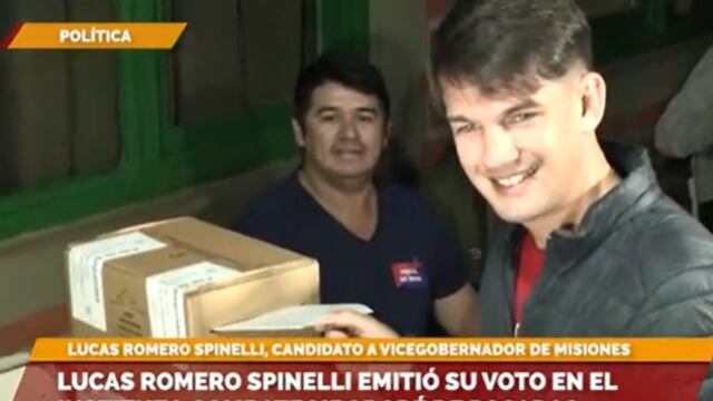 Elecciones en Misiones 2023: Lucas Romero Spinelli votó en Posadas.