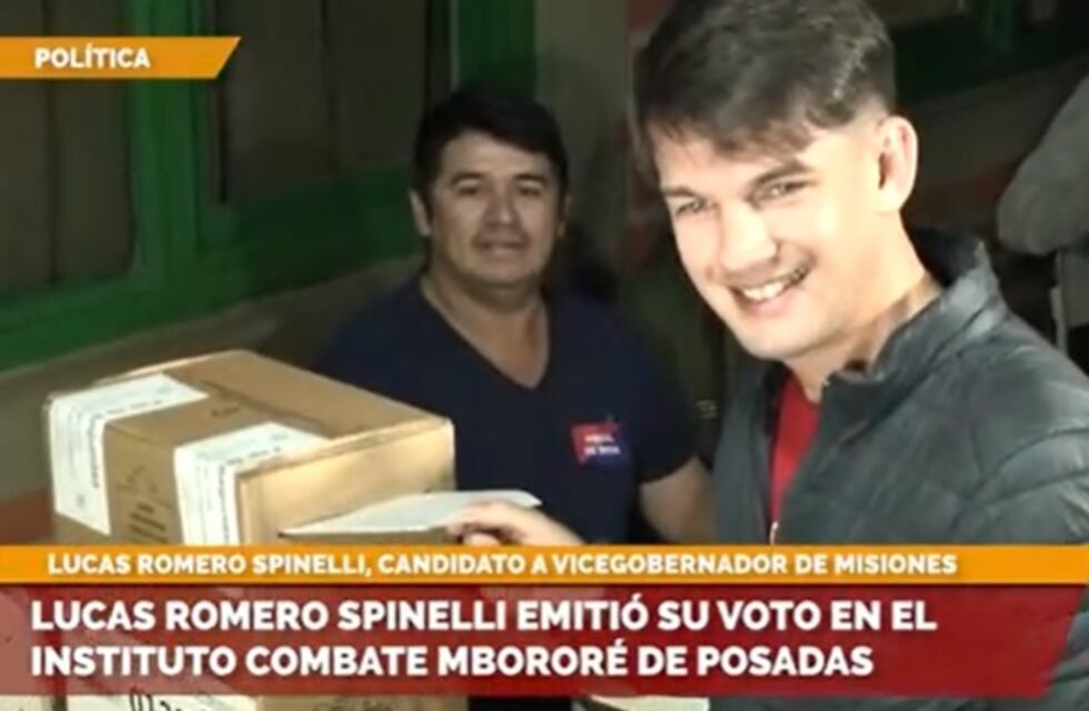 Elecciones en Misiones 2023: Lucas Romero Spinelli votó en Posadas