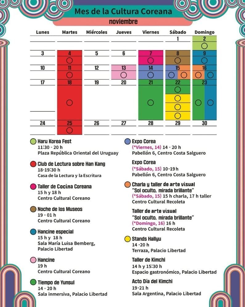 Para agendar en noviembre: todos los eventos que se harán en Buenos Aires para celebrar a Corea