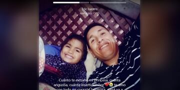 Eric junto a su hija, Guadalupe Lucero
