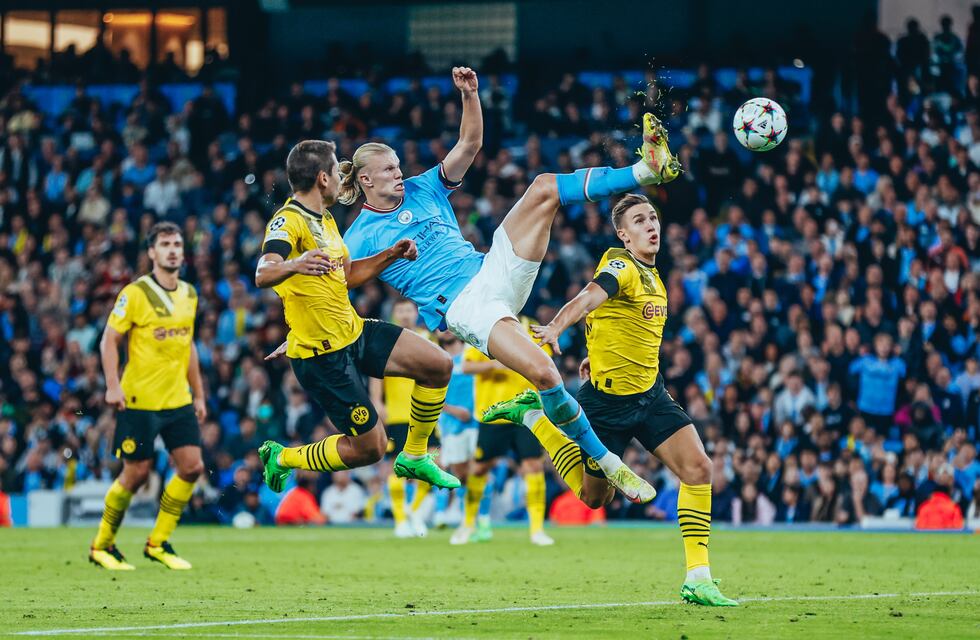 Manchester City ganó sobre el final en la Champions League con un golazo de Haaland
