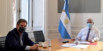 El intendente Emir Félix con el jefe de gabinete de ministros Juan Manzur.