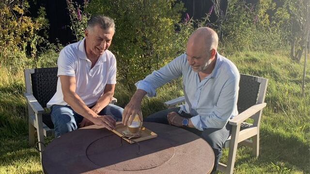 Macri y Larreta, en Villa La Angostura (Twitter Horacio Rodríguez Larreta).