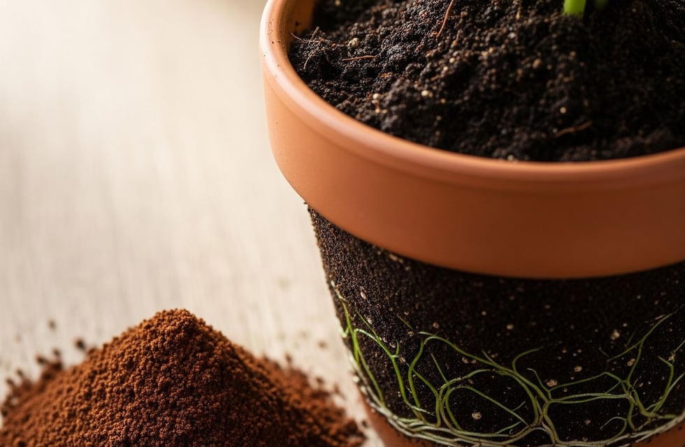 Para qué sirve colocar café molido en la tierra de las plantas: el truco casero que pocos conocen