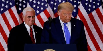 Donald Trump y Mike Pence después de las elecciones de 2020