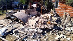 Derrumbre en Huerta Grande