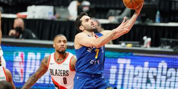 El base cordobés estuvo muy cerca de marcar un triple-doble. (Foto: Soobum Im-USA TODAY Sports)