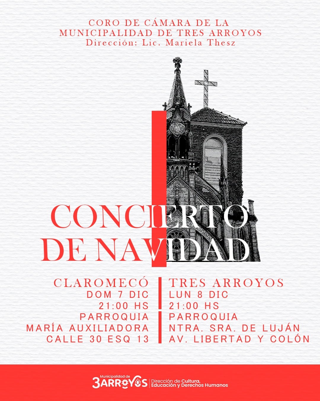 Concierto de Navidad del Coro de  Cámara de la Municipalidad de Tres Arroyos