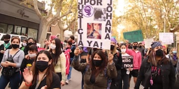 En Villa Mercedes, los manifestantes reclamaron justicia para Johana Galdeano.