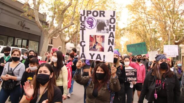 En Villa Mercedes, los manifestantes reclamaron justicia para Johana Galdeano.