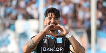 Alan Murialdo abrió el marcador para Racing en el duelo ante Central Norte. (Prensa Racing)