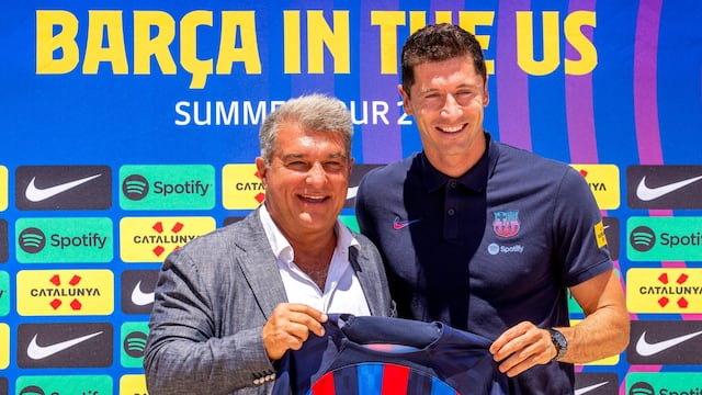 Robert Lewandowski en su presentación