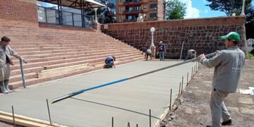 Continúan las obras de reconstrucción del Anfiteatro Manuel Antonio Ramírez .